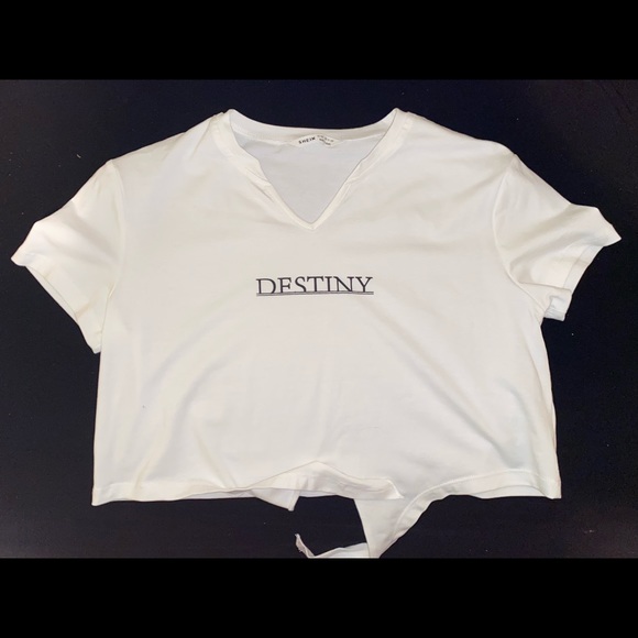 Girls crop top with tie - Picture 1 of 2